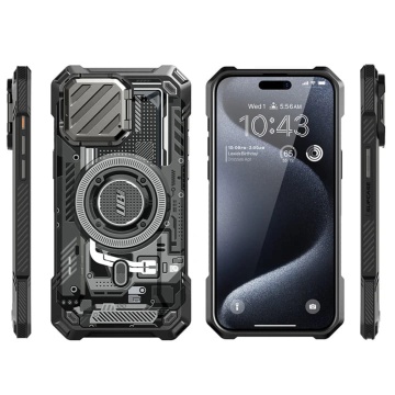Husa iPhone 15 Pro Max Supcase Unicorn Beetle XT MagSafe - Negru Circuit - Img 7