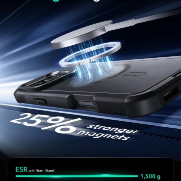 Husa iPhone 16 ESR Cyber Armor Kickstand - Albastru - Img 3
