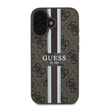 Husa iPhone 16 Plus Guess Hardcase 4G Printed Stripes MagSafe - Maro - Img 7