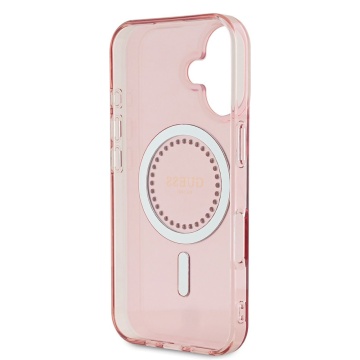 Husa iPhone 16 Plus Guess IML Rhinestones MagSafe - Roz - Img 5