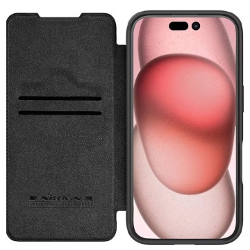 Husa iPhone 16 Pro Max Nillkin Qin Prop Leather - Negru - Img 4