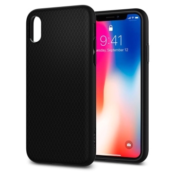 Husa Iphone X Spigen Liquid Air - Negru Mat - Img 7