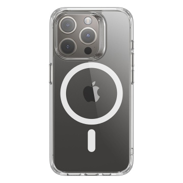 Husa MagSafe Classic Hybrid HaloLock - iPhone 15 Pro Max - Clear - Img 4