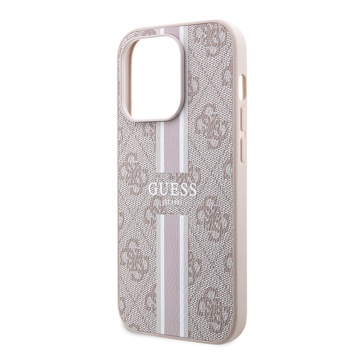 Husa originala Guess iPhone 15 Pro Hardcase 4G Printed Stripes MagSaf GUHMP15LP4RPSP- Roz - Img 5