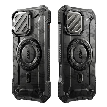 Husa pentru iPhone 16 Pro Max - Supcase Unicorn Beetle XT MagSafe - Camo Gray - Img 3