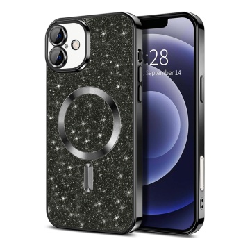 Husa premium iPhone 16 Plus Techsuit Luxury Glitter MagSafe - Negru - Img 1