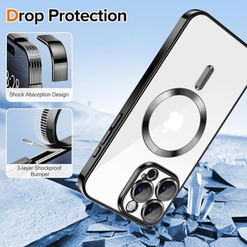 Husa premium iPhone 16 Pro Max Techsuit Luxury Crystal MagSafe - Argintiu - Img 5