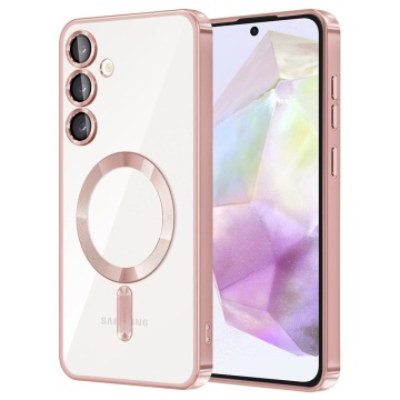 Husa premium Samsung Galaxy A15 4G Techsuit Luxury Crystal MagSafe - Roz - Img 1