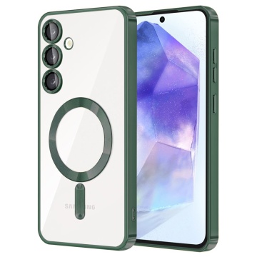 Husa premium Samsung Galaxy A55 5G Techsuit Luxury Crystal MagSafe - Verde - Img 1
