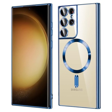 Husa premium Samsung Galaxy S21 Ultra 5G Techsuit Luxury Crystal MagSafe - Albastru - Img 1