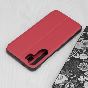 Husa Samsung Galaxy S23 FE Eco Leather View flip tip carte, Red - Img 2