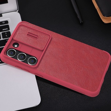 Husa Samsung Galaxy S23 Plus Nillkin QIN Pro Leather, Red - Img 7