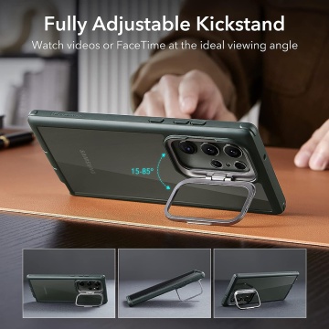 Husa Samsung Galaxy S23 Ultra ESR Shock Armor Kickstand, Clear Green - Img 2