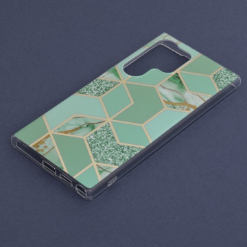 Husa Samsung Galaxy S23 Ultra Techsuit Marble, Green Hex - Img 5