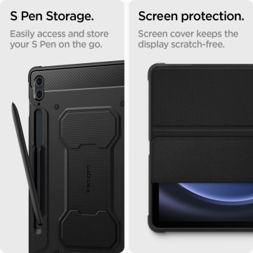 Husa Samsung Galaxy Tab S9 FE Plus Spigen Rugged Armor Pro- Negru - Img 7