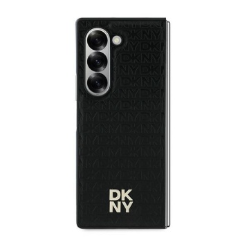 Husa Samsung Galaxy Z Fold6 - DKNY Leather Repeat Pattern Stack Logo (DKHMZFD6PSHRPSK) - Black - Img 2
