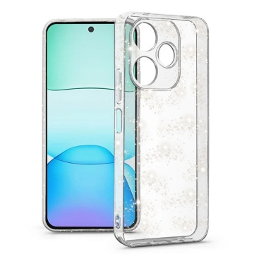 Husa sclipici Xiaomi Redmi 13 Techsuit SparkleSkin - Transparenta - Img 1