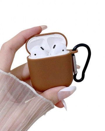 Husa Silicon AirPods Pro Brown - Img 1