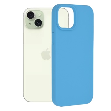 Husa Silicon iPhone 15 Plus, Albastru - Img 1