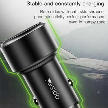 Incarcator auto Fast Charge Yesido Y43 2x USB 3.0, 36W, negru - Img 4