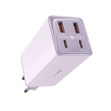 Incarcator de perete Baseus GaN6 Pro (P10162705532-00) - 2x USB, 2x Type-C, 100W, cu cablu Tip-C, 100W, 20V, 5A, 1m - Violet - Img 6