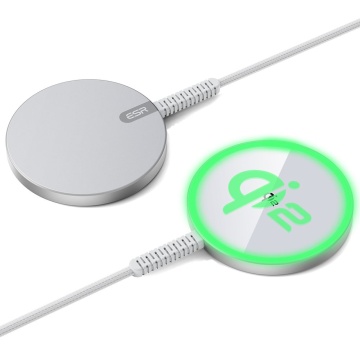 Incarcator MagSafe wireless ESR HaloLock Qi2, 15W - Alb - Img 2