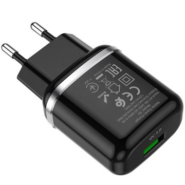 Incarcator priza Fast Charging USB 18W Hoco N3, negru - Img 3