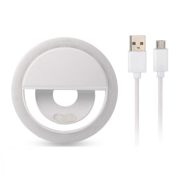 Lampa circulara selfie Ring Light telefon Techsuit, RL-01 - Alb - Img 1