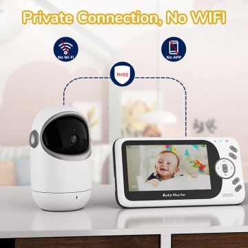 Monitor video bebelusi pentru monitorizare copii Techsuit, VB801 - Alb - Img 2