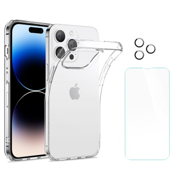 [Pachet 3in1] Husa + folie iPhone 14 Pro ESR Project Zero, Transparenta - Img 2