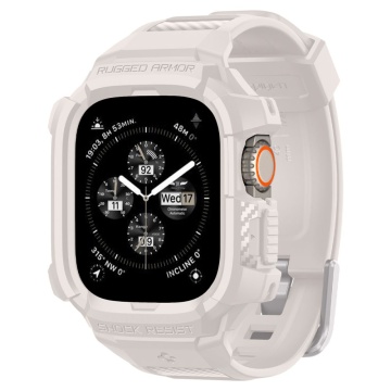[Pachet husa + curea] Apple Watch Ultra Spigen Rugged Armor Pro - Bej - Img 5