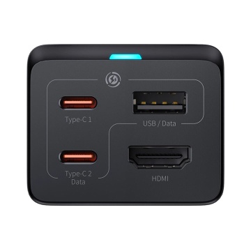 Statie de incarcare Baseus GaN5 Pro (CCGP110201) - HDMI 4K, 2xType-C, USB, 67W, 1.5m, cablu tip C, 100W, 40Gbps, 1m - Negr - Img 2