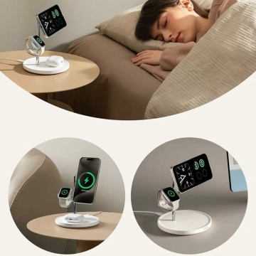 Stație de încărcare MagGo (B25M3321) - Qi2, pentru Apple, 15 W, cu încărcător USB-C și cablu tip C, 40 W Anker - alb - Img 5