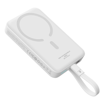 Acumulator Extern MagSafe, USB-C, Lightning, 30W, 10000mAh - Baseus Magnetic Mini (P1002210B223-00) - White - Img 1