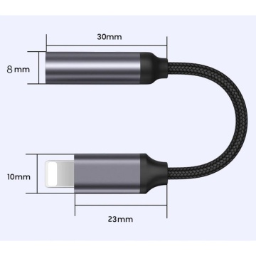 Adaptor audio iPhone Yesido YAU21, Lightning la Jack 3.5mm - Negru - Img 7