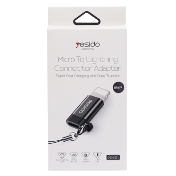 Adaptor Micro-USB la Lightning OTG Yesido GS05, plug & play, 480Mbps - Negru - Img 7