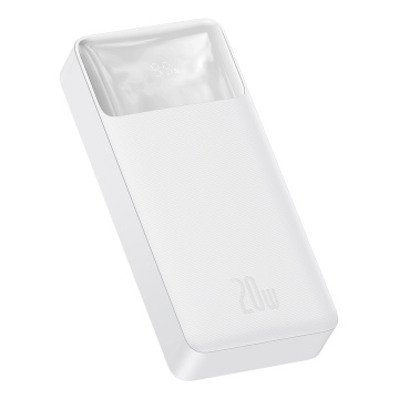 Baterie externa 20000mAh, 20W - Baseus Bipow Digital Display (PPBD050302) - White - Img 1