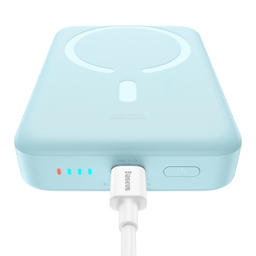 Baterie Externa USB-C, MagSafe, 10000mAh, 30W - Baseus Mini (PPCX110203) - Blue - Img 2
