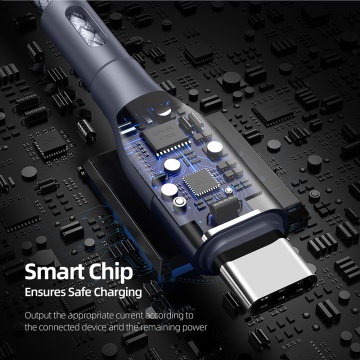 Cablu de date Duzzona (A8) - incarcare rapida USB la Type-C 2,4 A, 12 W, 480 Mbps, 2 m - Gri - Img 5