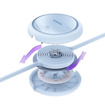 Cablu de date Super Fast Charging PD100W Baseus Free2Draw Mini - Albastru - Img 5