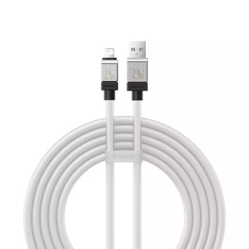 Cablu de date USB la Lightning Baseus, 2.4A, 2m, CAKW000502 - Alb - Img 1