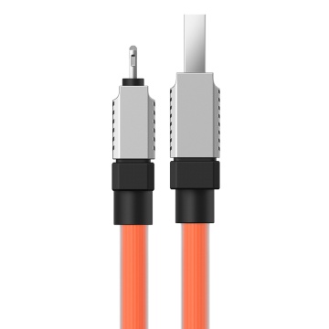 Cablu de date USB la Lightning Baseus, 2.4A, 2m, CAKW000507 - Portocaliu - Img 4
