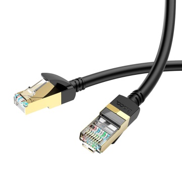 Cablu internet 2x RJ45, Ethernet, 1Gbps, 1m, Hoco US02 - Negru - Img 2
