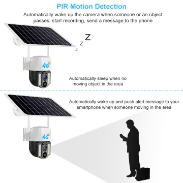 Camera de supraveghere 4G cu panou solar Wi-Fi Techsuit - Alb - Img 2