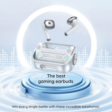 Casti Hoco wireless (EW55) - pentru jocuri, Bluetooth 5.3, True Wireless - Argintiu - Img 5
