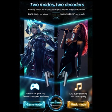 Casti Lenovo wireless (XG02) - pentru jocuri, Bluetooth 5.0, sunet Hi-Fi, design ergonomic - Negru - Img 5