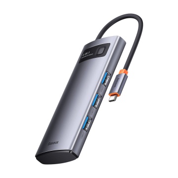 Docking station, hub tip C la 4xUSB, tip C Baseus, WKWG070013 - Gri - Img 2