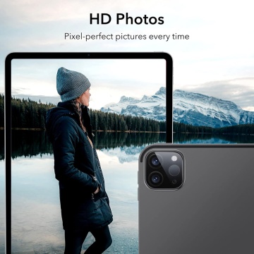 Folie Camera pentru iPad Pro 11 / 12.9 (2024 / 2022 / 2021 / 2020) / 13 (2024) (set 2) - ESR Camera Lens Protector - Black - Img 4