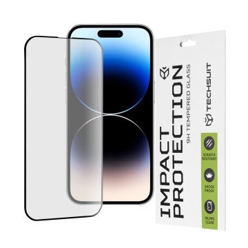 Folie sticla iPhone 14 Pro Max Techsuit 111D Full Glue Full Cover, Black - Img 1