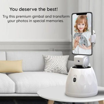 Gimbal inteligent telefon cu face tracking Techsuit Q3 - Alb - Img 5